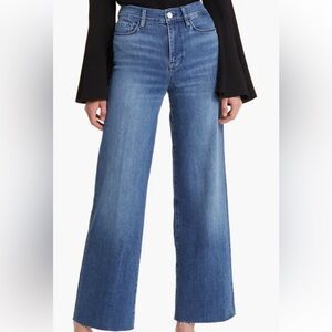 Frame Blue Wide-Leg Jeans